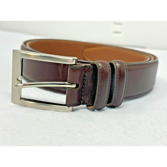 Allen Edmonds "WIDE BASIC" Men's Dress Belt #39507 Size 44 Brown USA - Picture 1 of 14